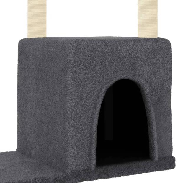 vidaXL Kattenmeubel met sisal krabpalen 97,5 cm donkergrijs