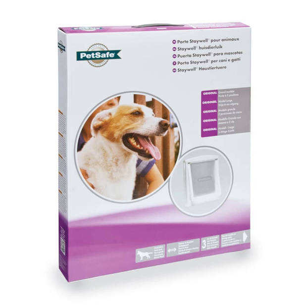 PetSafe Huisdierenluik in 2 richtingen 760 large 35,6 x 30,5 cm wit 5023