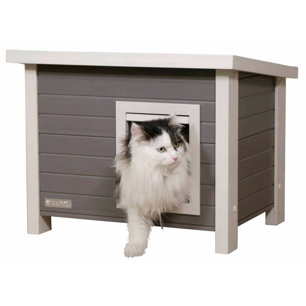 Kerbl Kattenhuis Eli ECO 57x45x43 cm grijs en wit