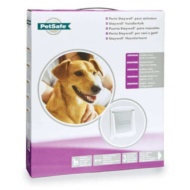 PetSafe Huisdierenluik in 2 richtingen 740 Medium 26,7 x 22,8 cm Wit 5020