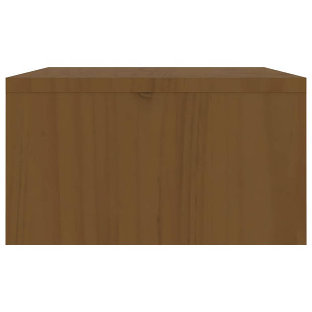 vidaXL Monitorstandaard 100x27x15 cm massief grenenhout honingbruin