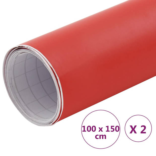 vidaXL 2 st Autofolie 100x150 cm matrood