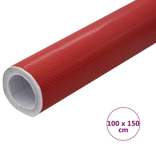 vidaXL Autofolie 4D 100x150 cm rood