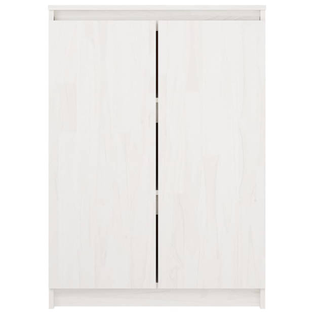 vidaXL Dressoir 60x36x84 cm massief grenenhout wit