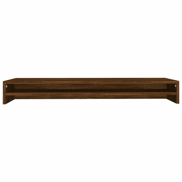 vidaXL Monitorstandaard 100x24x13 cm bewerkt hout bruin eikenkleur