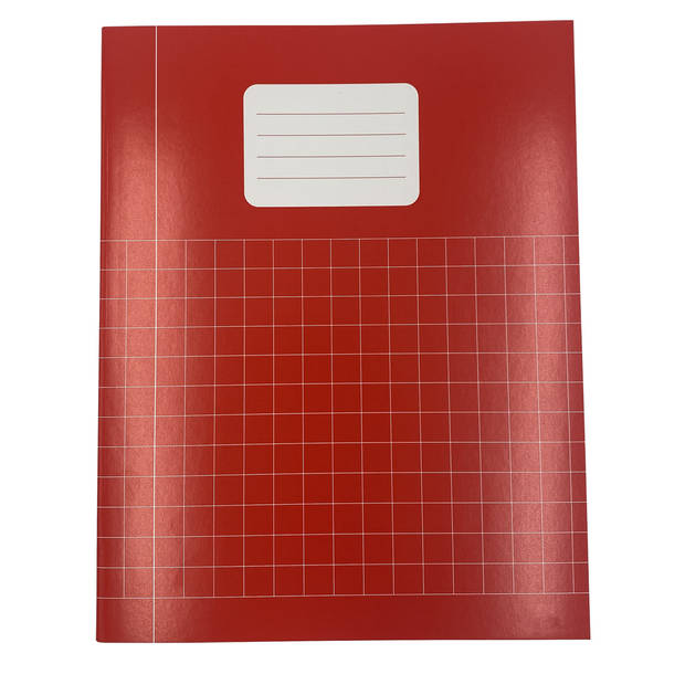 DULA Schriften - A5 formaat Ruit 10 mm - Rood Blauw Zwart - 10 pak - Schoolschrift geruit