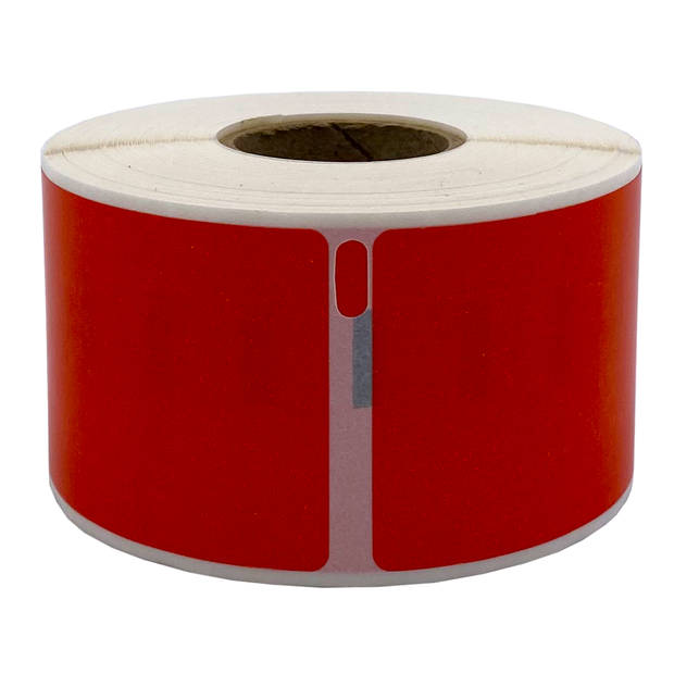 DULA Dymo Compatible labels - Rood - 99012 - S0722400 - Adresetiketten - 1 rol - 36 x 89 mm - 260 labels per rol