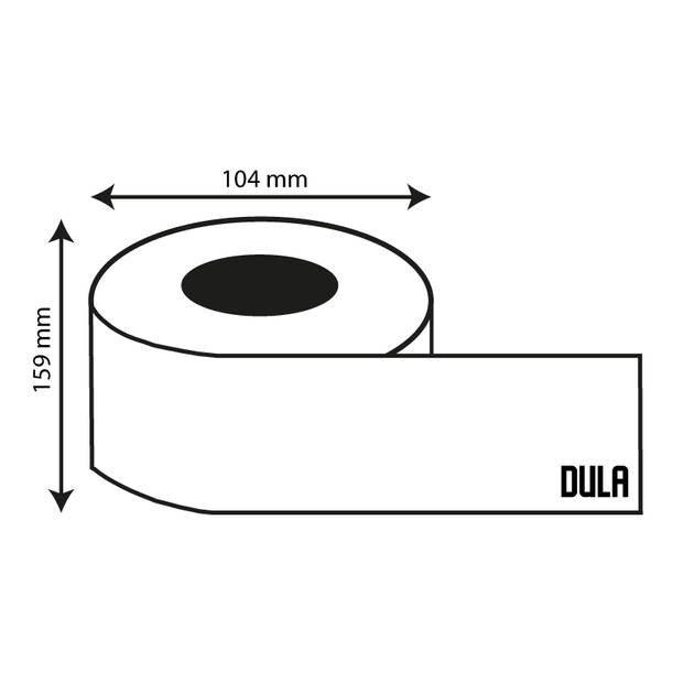 DULA - Dymo Compatibel Labels Wit S0904980 - 104 x 159 mm - 220 Etiketten per rol - Verzendetiketten Extra Groot - 6 Rol