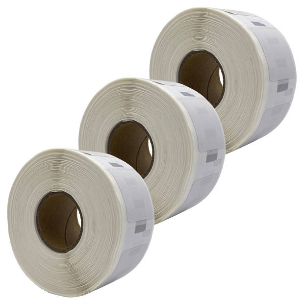 DULA Dymo Compatible labels - Wit - S0929120 - Vierkante etiketten - 3 rollen - 25 x 25 mm - 750 labels per rol