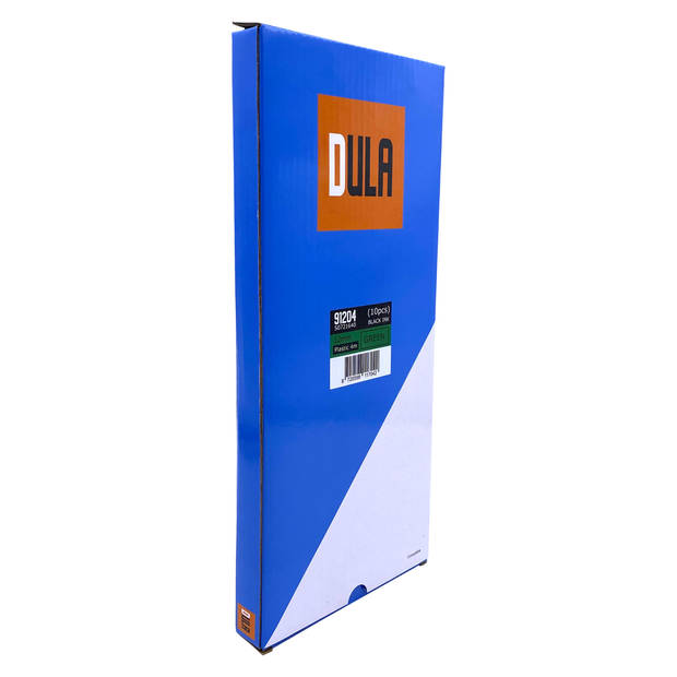 DULA - Dymo LetraTag 91204 - S0721640 - Label Tape - Zwart op Groen plastic - 12mm x 4m - 10 Stuks