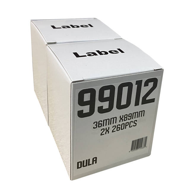 DULA - Dymo Compatible Labels Wit 99012 - 89 x 36 mm - 260 labels per Rol - Adresetiketten S0722400 - 4 Rollen
