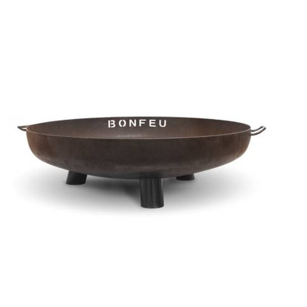 BonFeu BonBowl Plus CortenStaal Ø80 cm - L 80 x B 80 x H 23,5 cm - Staal - (Roest)bruin