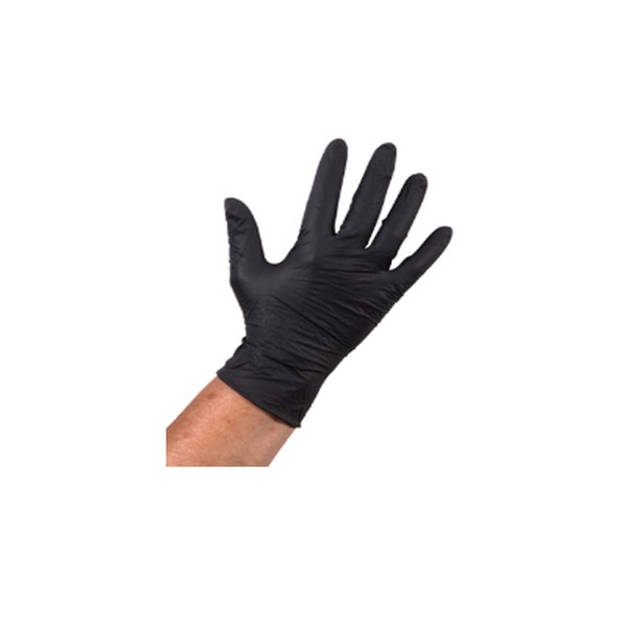 Handschoen Nitril Zwart Ongepoederd M (100 stuks)