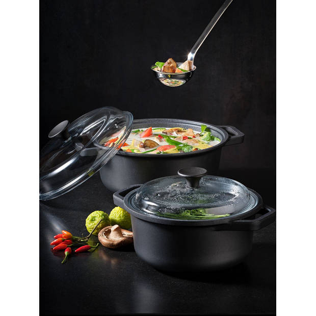 Rösle Keuken - Cadini Braadpan 3,9 liter ProResist - Aluminium - Zwart