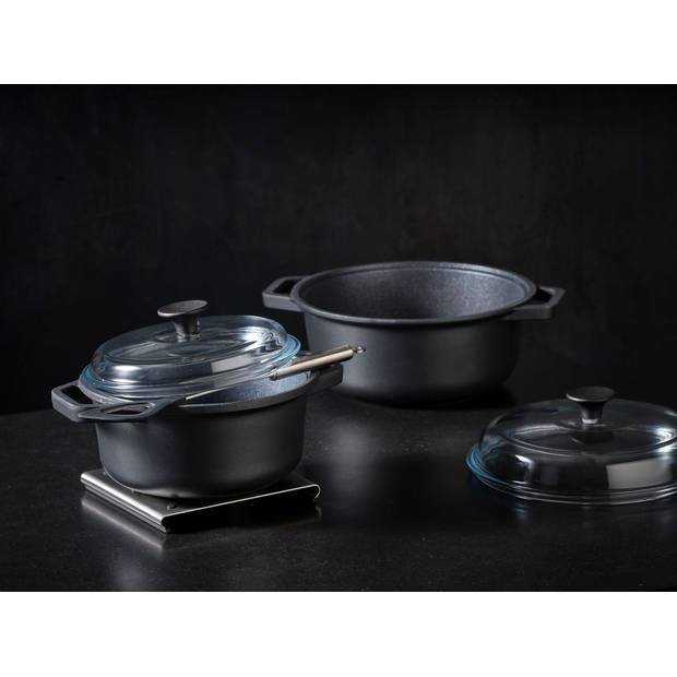 Rösle Keuken - Cadini Braadpan 3,9 liter ProResist - Aluminium - Zwart