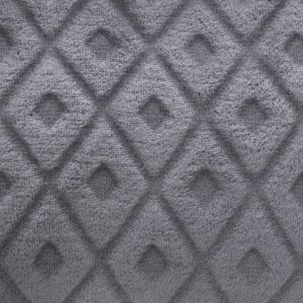 Flanellen fleece plaid Cubic - Grijs - XL 180 x 230 cm
