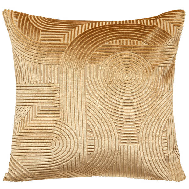 Velvet Kussen Abstract - Goud - 40 x 40 cm (incl. vulling)