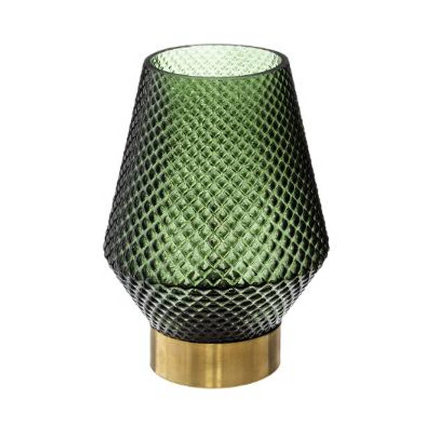 LED-lamp Green - Groen - Goud - Werkt op batterijen (incl. lamp) - Ø12 x17 cm