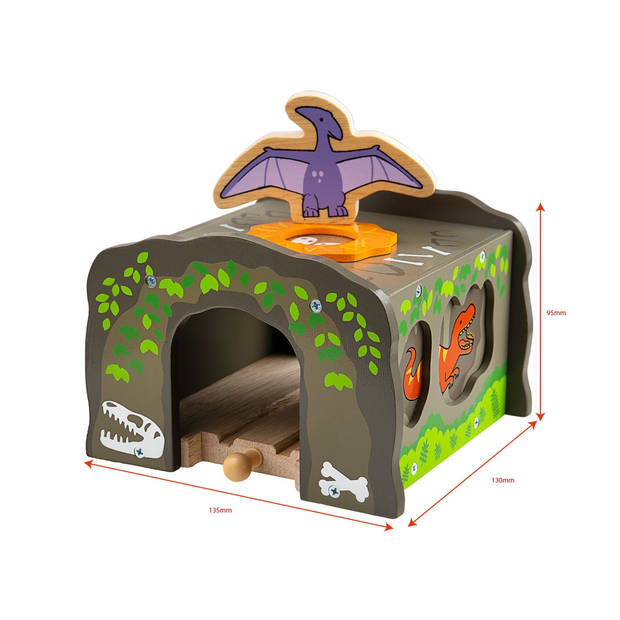 Bigjigs Rails Houten Treintunnel - T-Rex