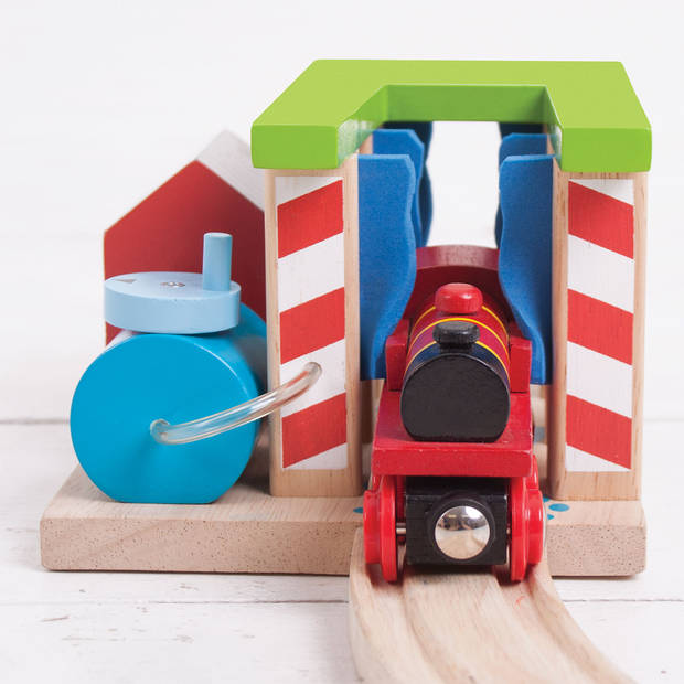 Bigjigs Rails Houten Trein Wasstraat