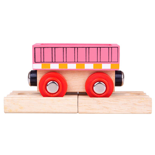 Bigjigs Roze Wagon (4)