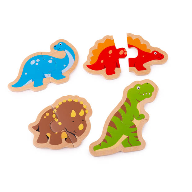 Bigjigs Tweedelige Dinosaurus Puzzels