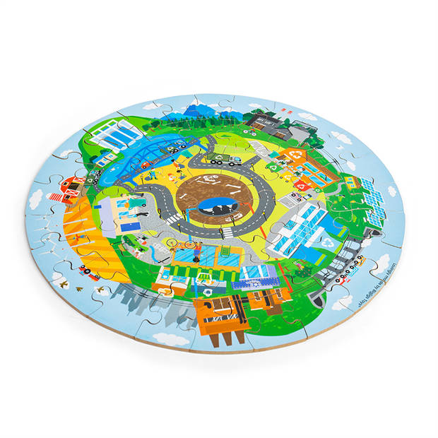 Bigjigs Recycling Ronde Vloer Puzzel