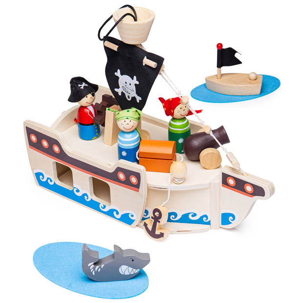 Bigjigs Mini Piratenschip Speelset