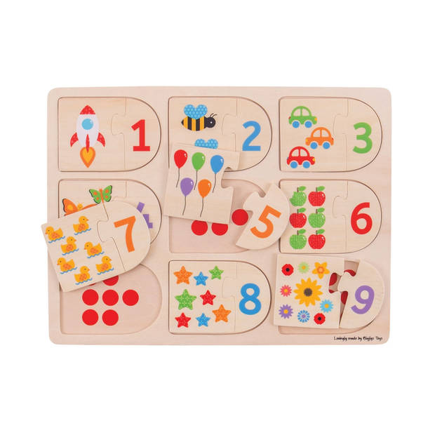 Bigjigs Puzzel Plaatjes en Getallen