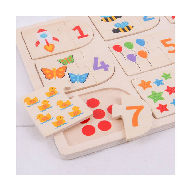 Bigjigs Puzzel Plaatjes en Getallen