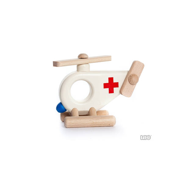 Bajo Houten Helikopter Ambulance - 8 cm