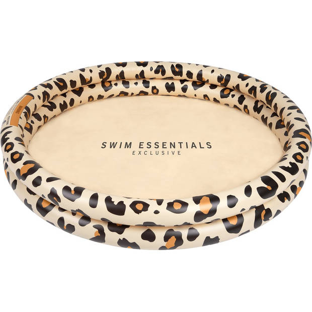 Swim Essentials Beige Leopard Printed Children's Pool 100 cm dia - 2 rings