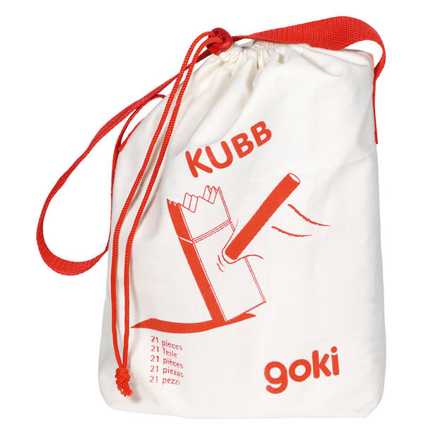 Goki Kubb, Vikings game, in a cotton bag
