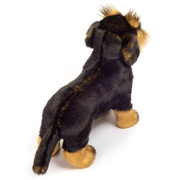 Hermann Teddy Knuffeldier hond Teckel - zachte pluche - premium knuffels - zwart/bruin - 28 cm - Knuffel huisdieren