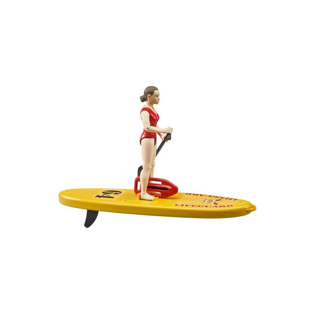 Bruder bworld lifeguard met stand up paddle board (62785)