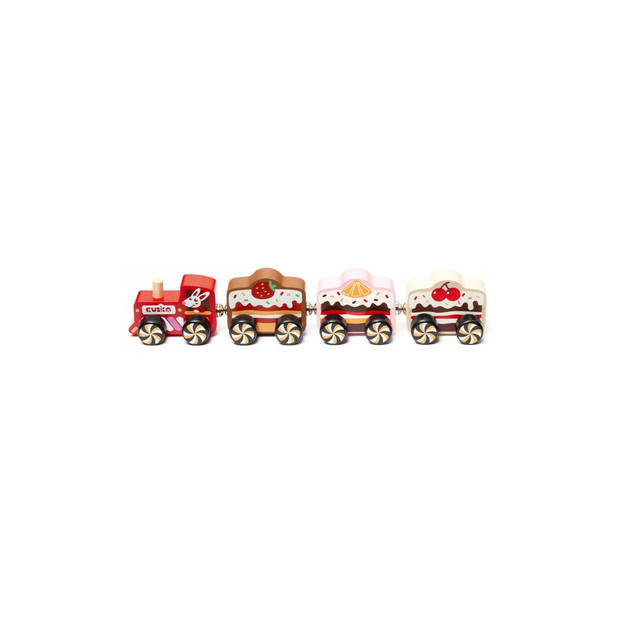 Cubika Wooden toy - train ""Cakes""