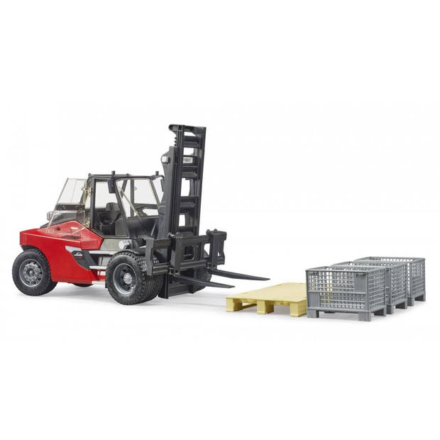 Bruder Linde HT160 heftruck met pallet en 3 boxen (02513)