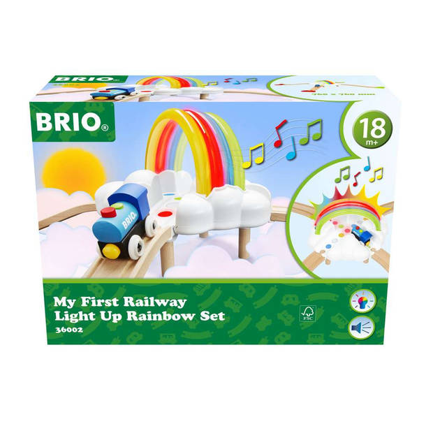 Brio Mijn Eerste Treinbaan Lichtgevende Regenboog Set - 11-delig