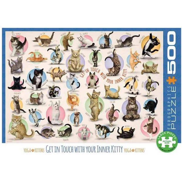 Eurographics puzzel Yoga Kittens - 500 stukjes