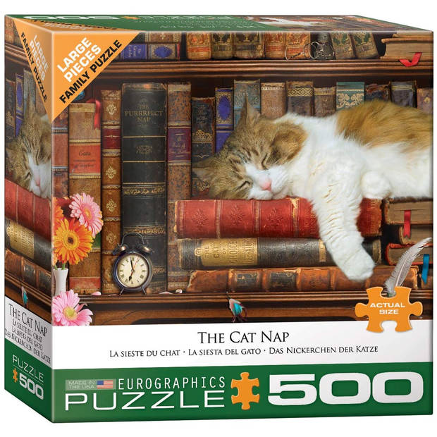 Eurographics puzzel The Cat Nap - 500 XL stukjes