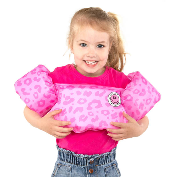 Swim Essentials Roze Leopard Puddle Jumper 2-6 years