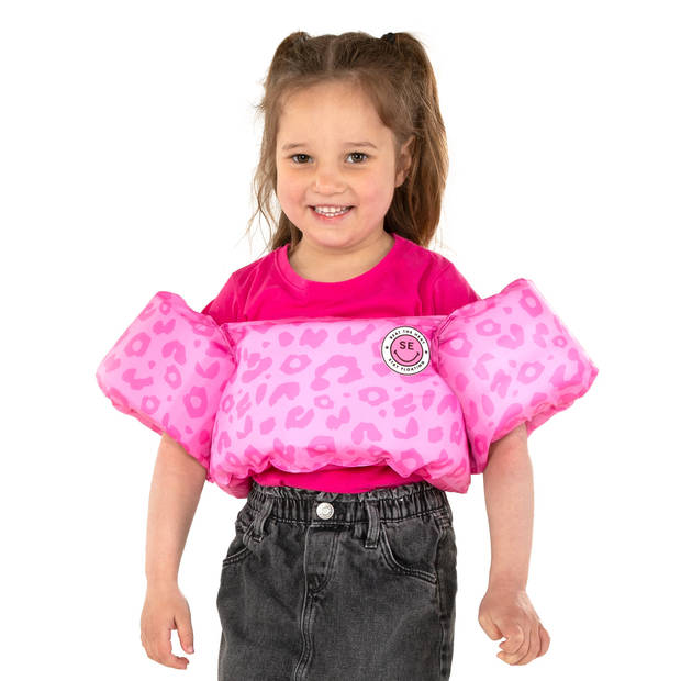 Swim Essentials Roze Leopard Puddle Jumper 2-6 years