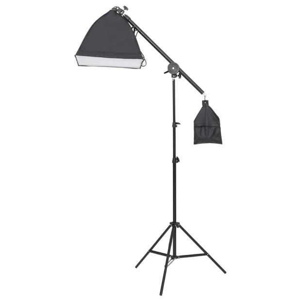 vidaXL Fotostudioset met verlichtingsset en achtergrondscherm