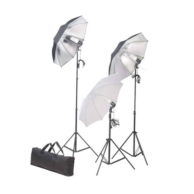 vidaXL Fotostudioset met achtergrond en verlichtingsset