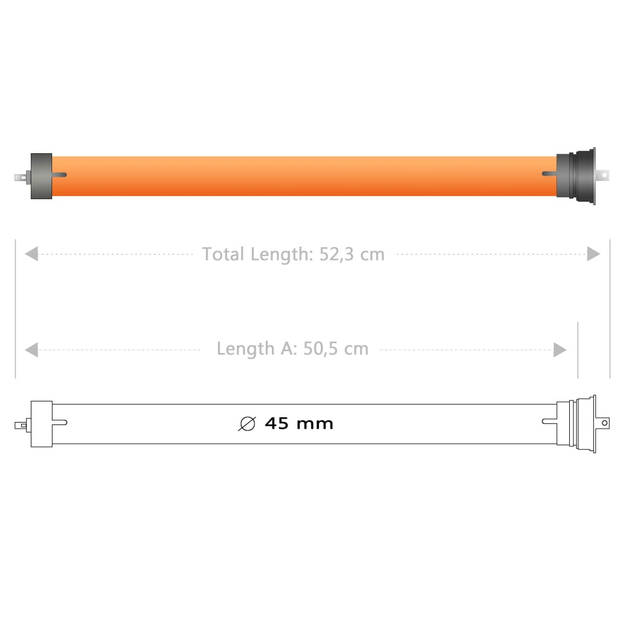 vidaXL Buismotor 50 Nm