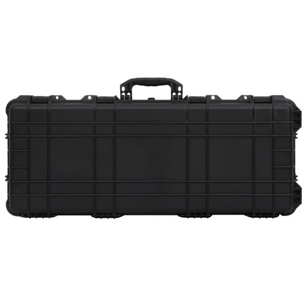 vidaXL Flightcase op wieltjes 96x42x16 cm PP zwart