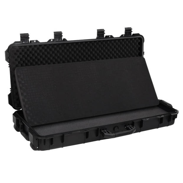 vidaXL Flightcase op wieltjes 96x42x16 cm PP zwart