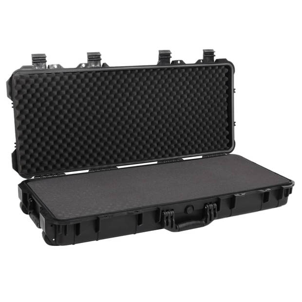 vidaXL Flightcase op wieltjes 96x42x16 cm PP zwart