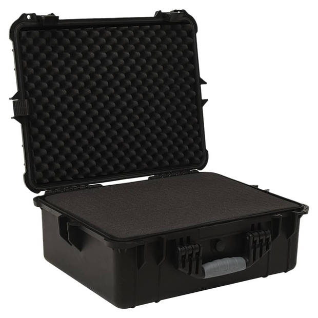 vidaXL Flightcase draagbaar 55x43x21 cm PP zwart