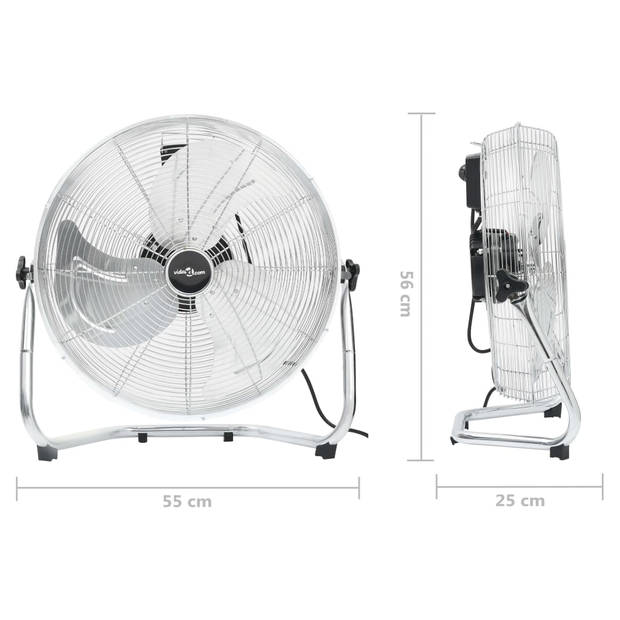 vidaXL Vloerventilator 3 snelheden 100 W 55 cm